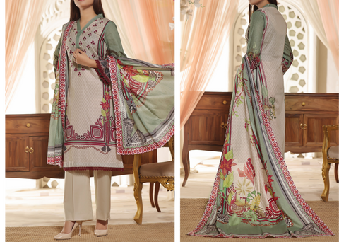 Xee Fabrics-Aizal Print Lawn