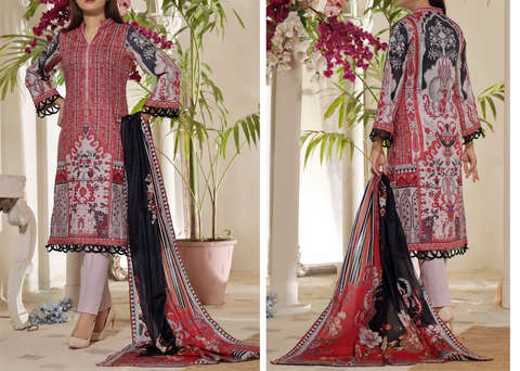 Xee Fabrics-Aizal Print Lawn