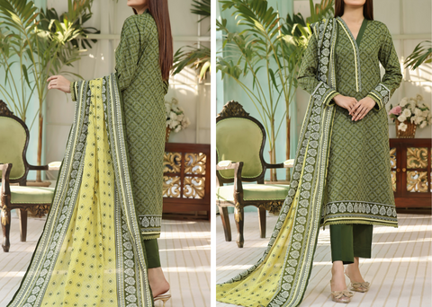 Xee Fabrics-Ayesha Alishba LAWN SUIT WITH LAWN DUPATTA