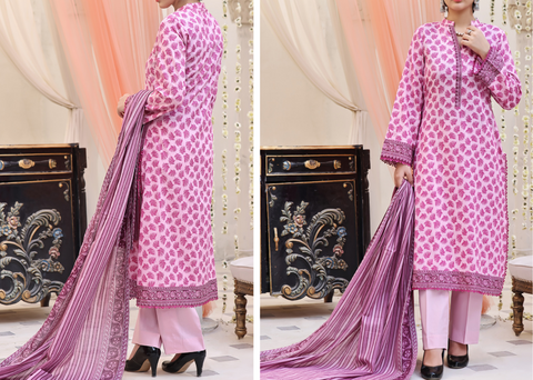 Xee Fabrics-Ayesha Alishba LAWN SUIT WITH LAWN DUPATTA