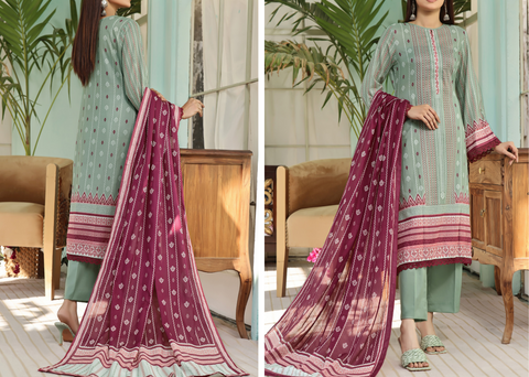 Xee Fabrics-Ayesha Alishba LAWN SUIT WITH LAWN DUPATTA