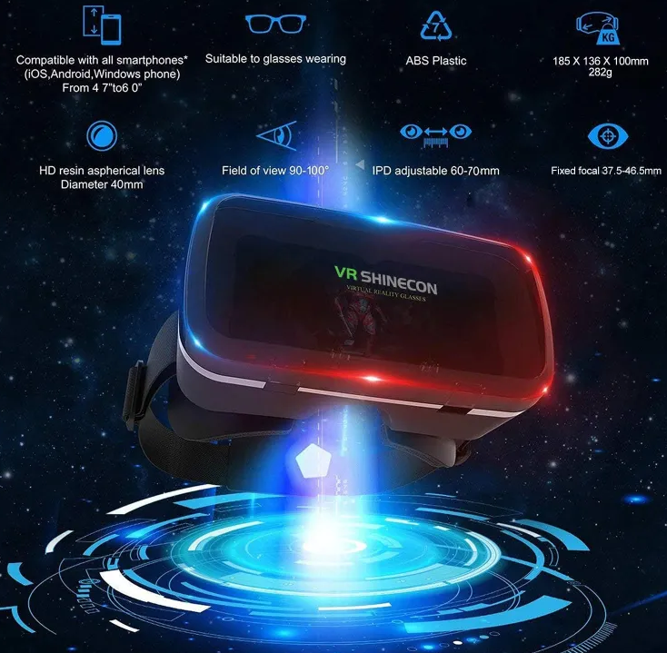 Vr Box – 3d Virtual Reality Box. With Remote ( Black ) | Model – Vr Shincorne