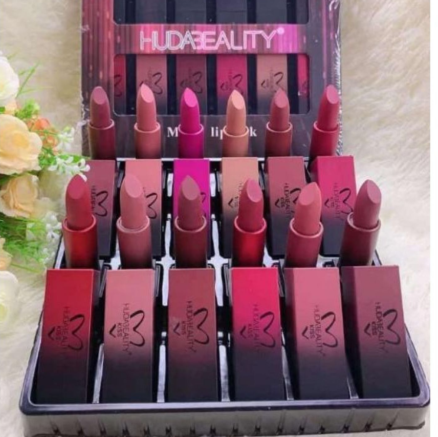 Huda Bullet Matte Lipstick Pack Off 12