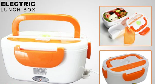 Waterproof Portable Electric Heating Lunch Box(random Color)