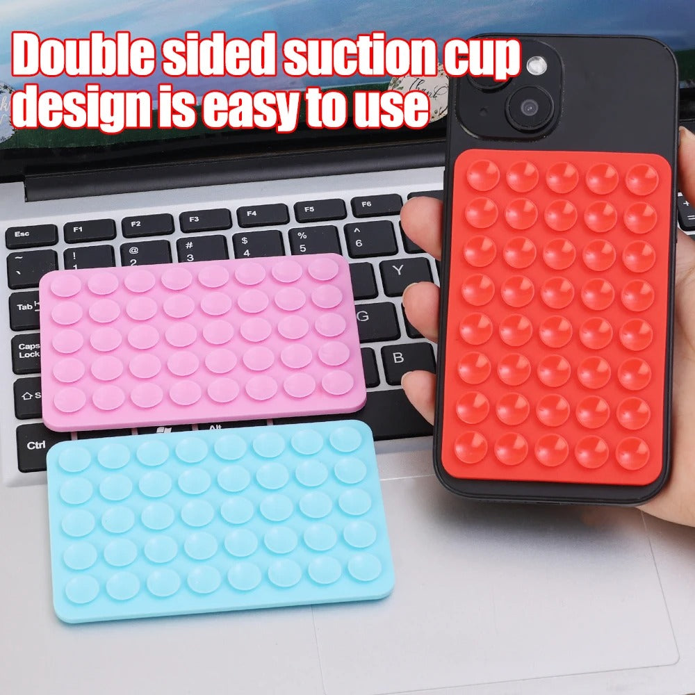 Mobile Phone Silicone Suction Cup Square Mobile Phone Single-sided Case Anti-slip Holder Mount Suction