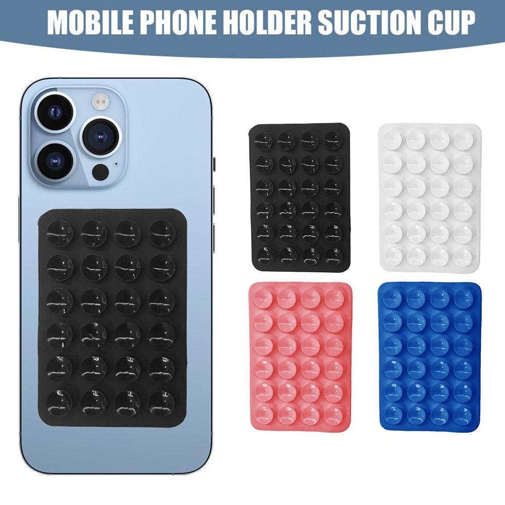 Mobile Phone Silicone Suction Cup Square Mobile Phone Single-sided Case Anti-slip Holder Mount Suction