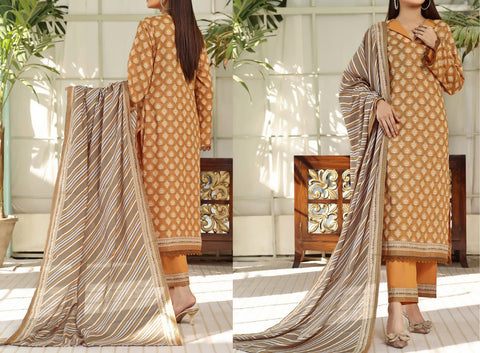 Xee Fabrics-Ayesha Alishba LAWN SUIT WITH LAWN DUPATTA