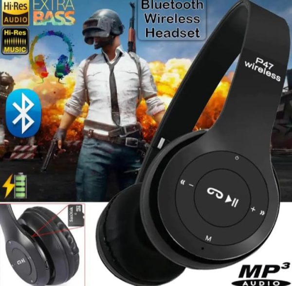 P47 Wireless Headphones Invincible Ultra Small Bluetooth Headset For Gaming (random Color)